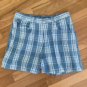 Vintage No Excuses Striped Jean Shorts